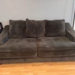 FREE 3-Piece Living Room Set – Sofa, Loveseat & Chair (Dark Blue, Very Comfortable)