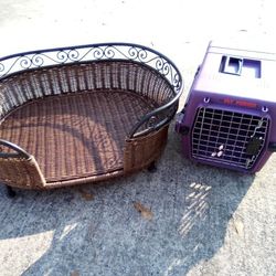 Purple Pet Kennel Xs +Bed Wood