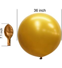 36 Inch Metallic Gold Big Balloon For Kids Birthday Party Celebration Wedding Decor