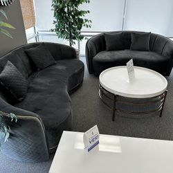 Dark Gray Curved Sectional 💛 Living Room Set🏐same Day Delivery🏐$39 Down🏆not Credit Needed