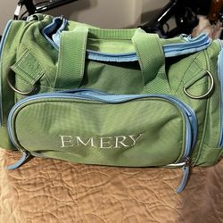 Emery green duffel or gym bag