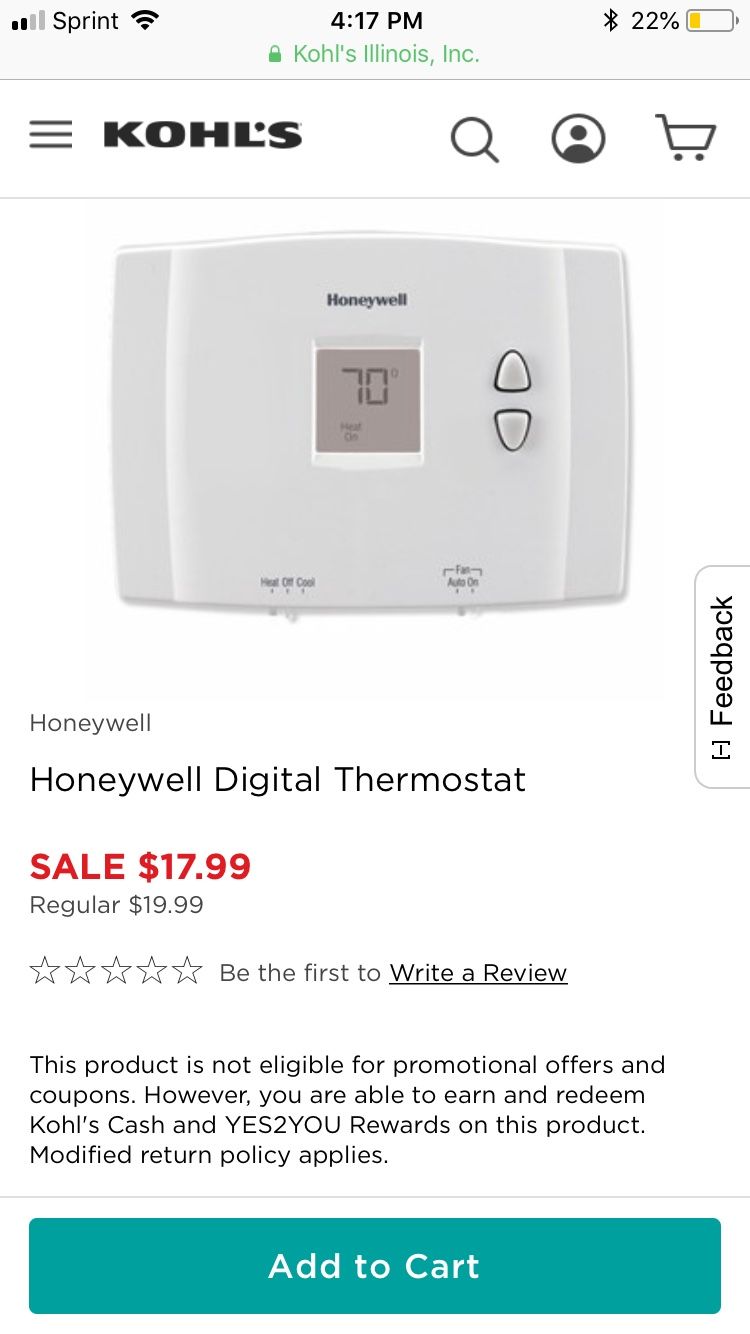 Honeywell thermostat