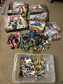 LEGO Ninjago Mechs with instructions and boxes