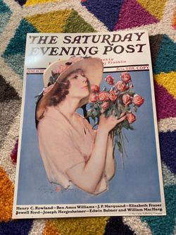 Vintage Metal Sign The Saturday Evening Post June 17, '27 Vol 199 #51