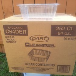 Dart clearpac clear containers 252ct
