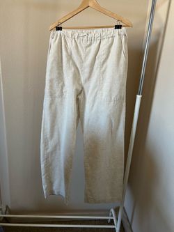 Size Medium Off-white Linen Pants