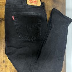 501 Mens Levi Black Jeans Size 40 X 32