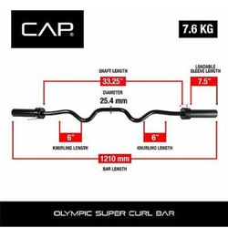  CAP Super Olympic Curl Bar Heavy