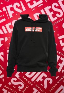 Diesel Brushed Cotton Hoodie Black US L