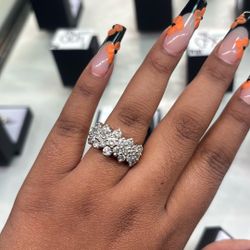 Womens Cluster Diamond Ring