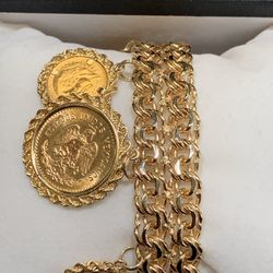 14k Coin Bracelet 