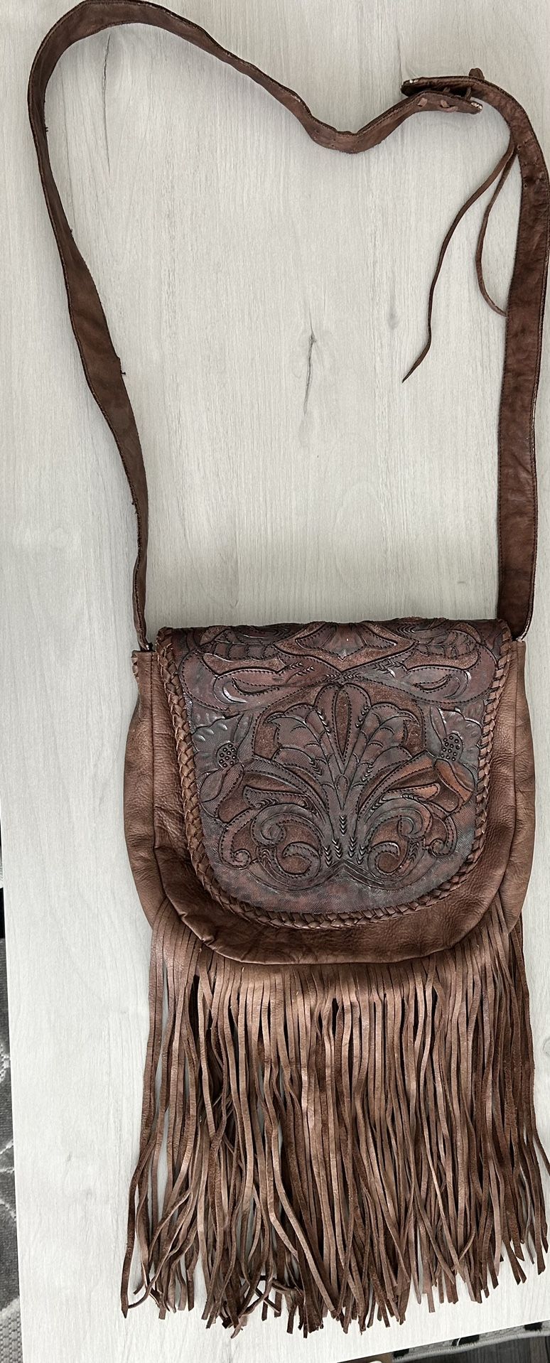 Kobler Indian Leather Fringe Purse