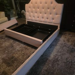 Bed frame is for a full mattress.