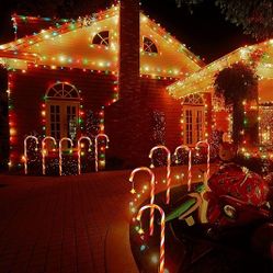 Phreewill Christmas Outdoor Solar Garden Lights, 5 Pack Pre-lit Xmas Snowflake Christmas Decorations, Waterproof Christmas Pathway Lights for Patio Ya