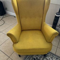 Yellow wingback Chair 