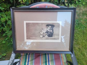 Charles Bragg Framed Signed Etching Print Art
