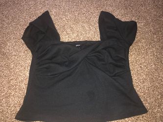 Black Over The Shoulders Shirt 