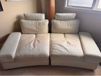Faux Leather Adjustable Sofa