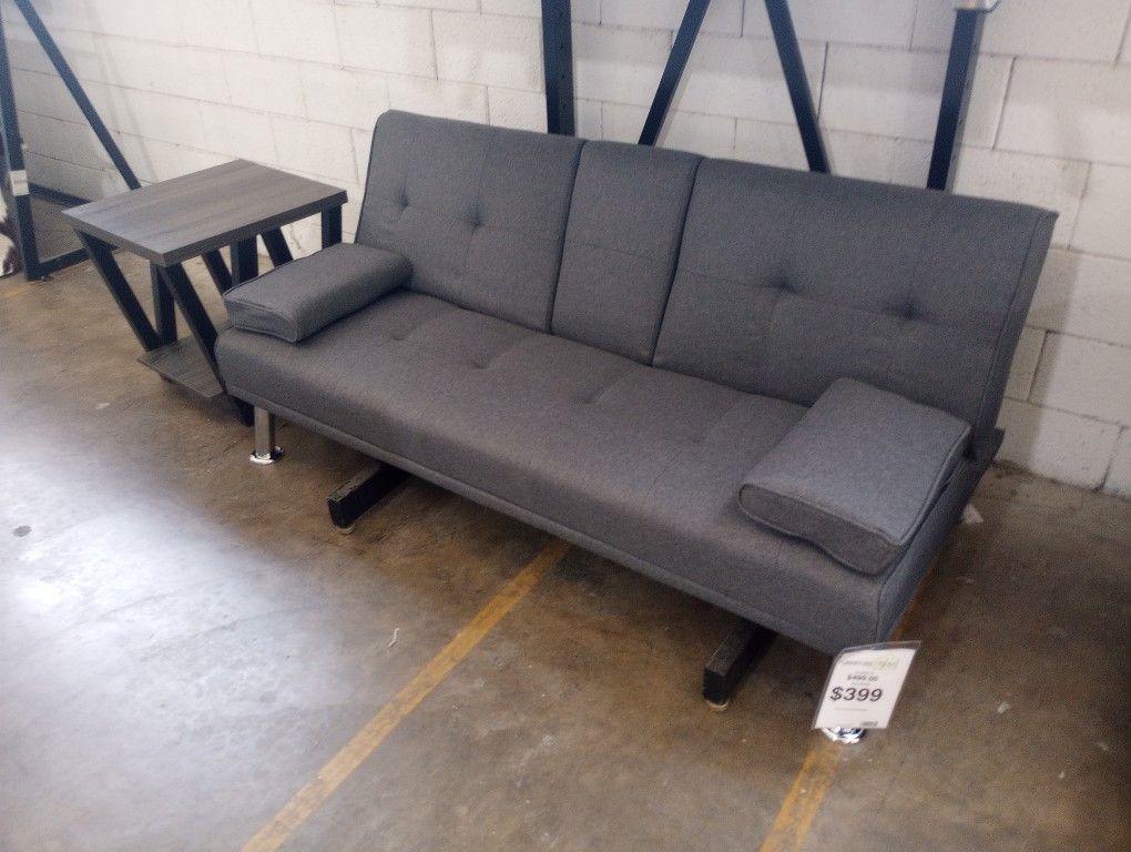 Gray Comfy Futon
