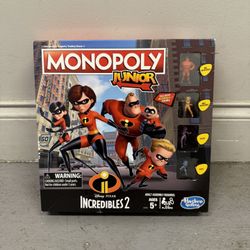 DISNEY PIXAR Monopoly Junior INCREDIBLES 2 Edition (Good condition) PICK UP IN CORNELIUS