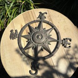 Metal compass rose 