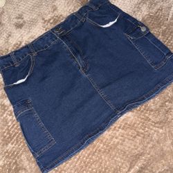 Plus Size Denim Skirt 