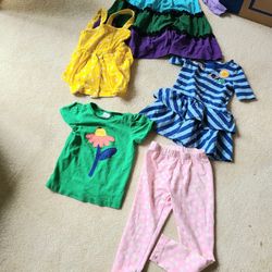 hanna Anderson Girls Lot Romper Legging Dress shirt