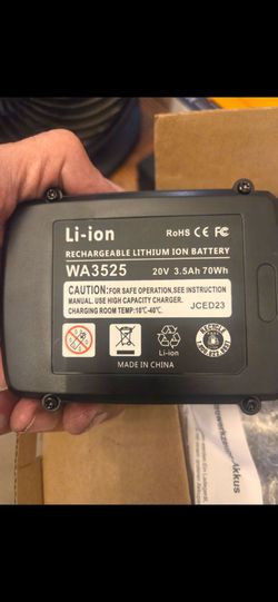 WORX-compatible 20V lithium-ion power tool battery (Model WA3525) rated at 3.5Ah and 70Wh 2 pack for $20