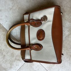 Doony And Berk White And Tan Bag
