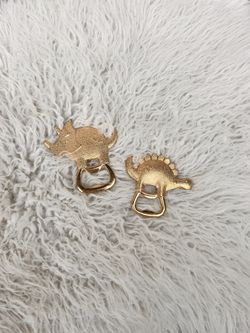 Dino Dinosaur Bottle Opener Gold 