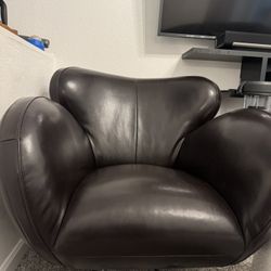 Brown Leather Sofa Chair