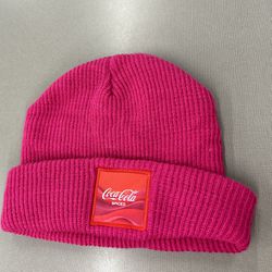 Pink Coke Coca-Cola Spiced Beanie Knit Cap Skully Hat