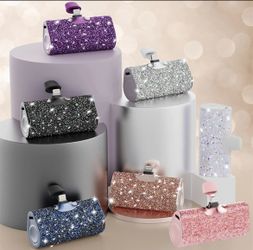 Mini Glitter Portable phone chargers