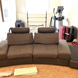 Kasala Sofa with Adjustable Backrest and End Table Set