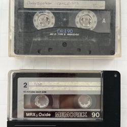 Set Of 2 Cassette Tapes Memorex MRX3 Oxide 90 Fuji DR II 90