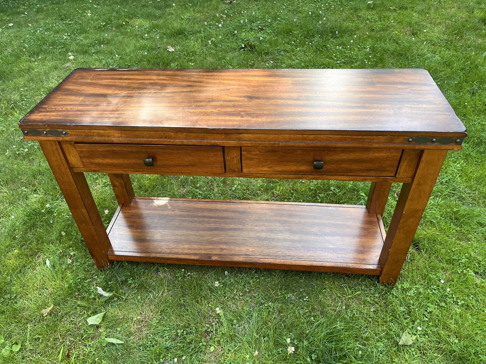Mango Sofa Table AMG100S Wood Drawers