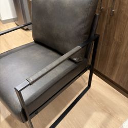 Faux leather chair