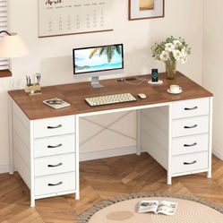 Computer Desk with 8 Drawers