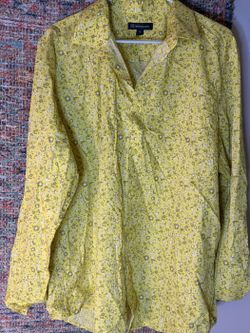 INC Yellow Floral Shirt Men's XL