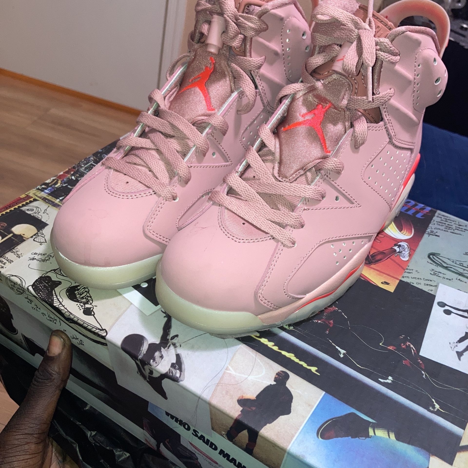Millennial pink jordans 2025