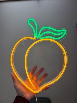 Peach neon light