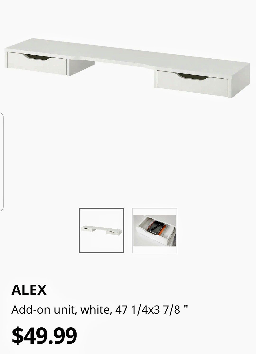IKEA Alex Desk Hutch Add on
