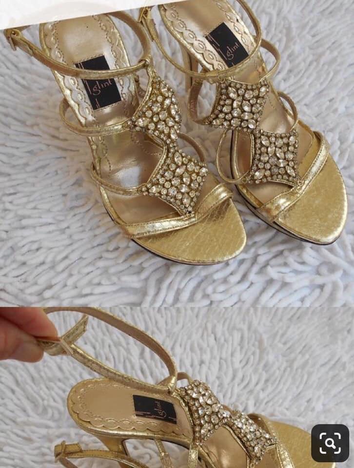 New gold heels platforms Glint brand from Nordstrom’s