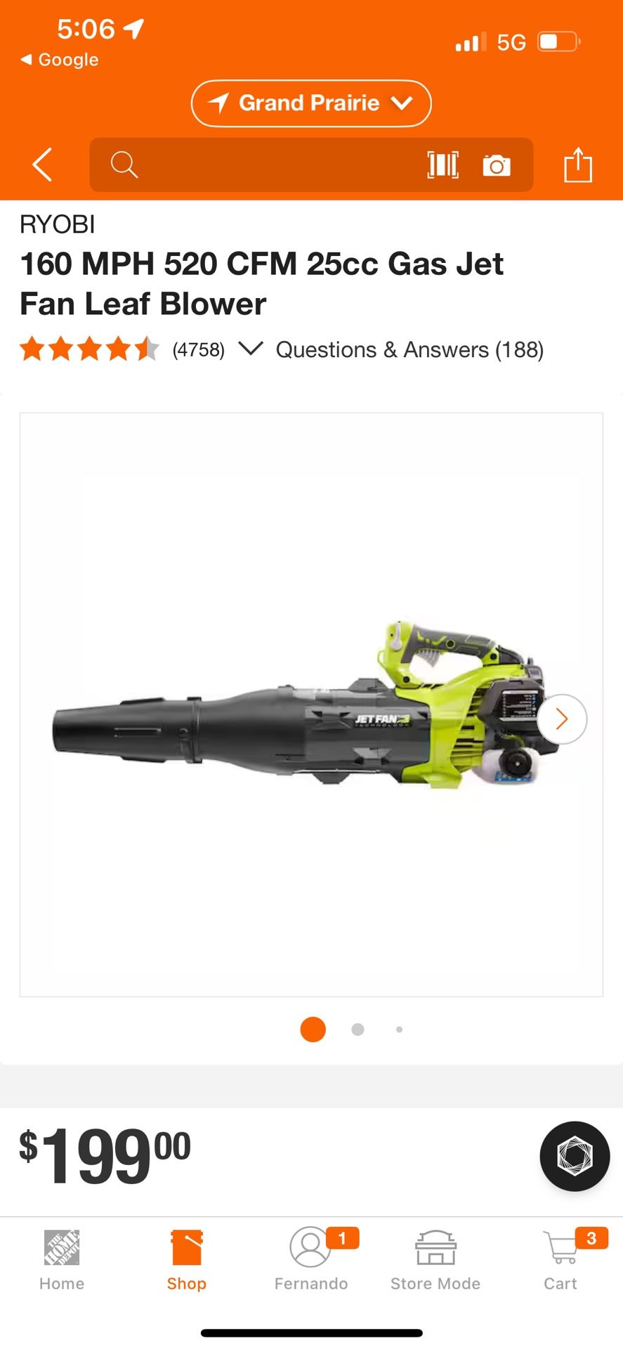 Ryobi Blower