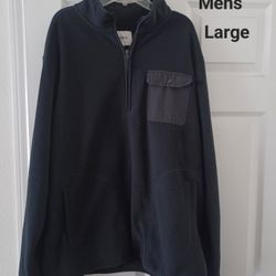 Goodfellow & Co. Black Fleece Pullover Jacket - Men's Large
