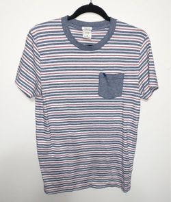 Abercrombie & Fitch Striped Blue and White Shirt