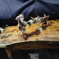 Native Peace Pipe With Stands