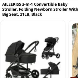 Aileekiss 3-1 Convertible Stroller 