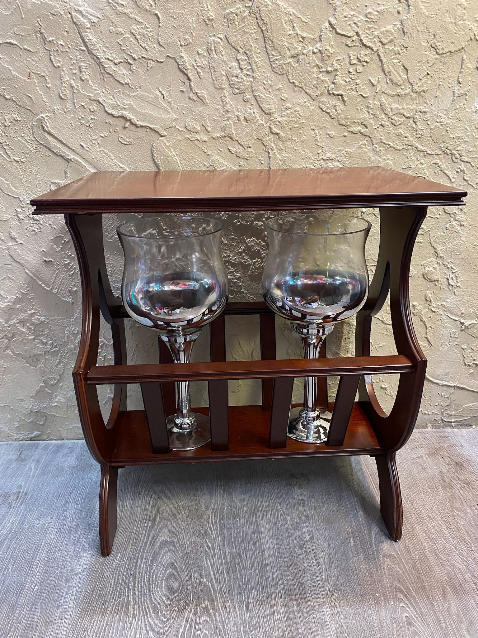 REAL WOOD ENTRY TABLE (WINE GLASSES NOT INCLUDED) - See My Items