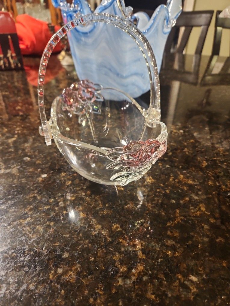 Mikasa Frosted Candy Dish Basquet